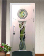 Двери входные металлические с зеркалом