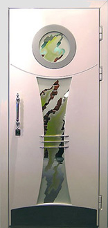 Входная дверь с зеркалом