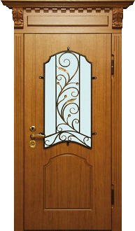 Входная дверь со стеклом Элегант-1