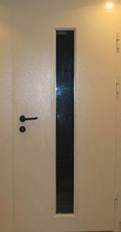 Дверь железная входная со стеклом Элегант-7