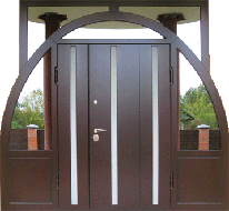 Стальная дверь со стеклом №12