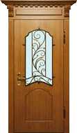 Дверь входная со стеклом №1