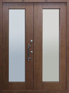 Дверь железная со стеклом №6