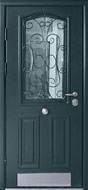 Металлическая дверь со стеклом №9